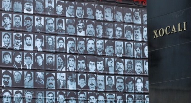 A stele in memory of the victims of the Khojaly tragedy. Photo by Aziz Karimov for the "Caucasian Knot" A stele in memory of the victims of the Khojaly tragedy. Photo by Aziz Karimov for the "Caucasian Knot"