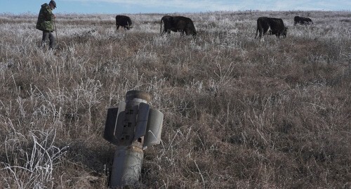 Unexploded shell. Photo: REUTERS/Artem Mikryukov Unexploded shell. Photo: REUTERS/Artem Mikryukov