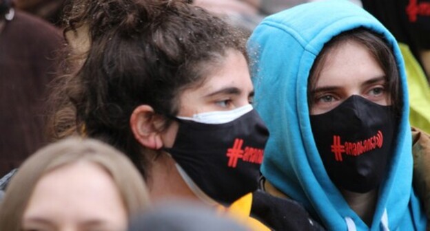 The participants of the rally in Tbilisi. Photo by Inna Kukudjanova for the "Caucasian Knot" The participants of the rally in Tbilisi. Photo by Inna Kukudjanova for the "Caucasian Knot"