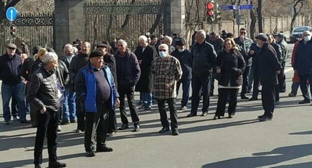 Participants of protest actions in Yerevan, March 14, 2021. Photo by Armine Martirosyan for the Caucasian Knot Participants of protest actions in Yerevan, March 14, 2021. Photo by Armine Martirosyan for the Caucasian Knot