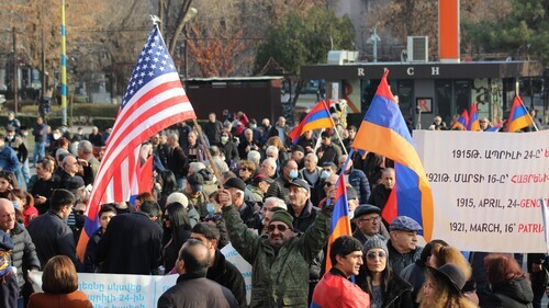 Participants of a rally in Yerevan demanding to invalidate the 1921 Moscow Treaty. Photo by Tigran Petrosyan for the "Caucasian Knot" Participants of a rally in Yerevan demanding to invalidate the 1921 Moscow Treaty. Photo by Tigran Petrosyan for the "Caucasian Knot"