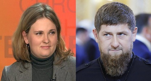 Elena Milashina and Ramzan Kadyrov. Collage made by the Caucasian Knot. Photo: https://chechnyatoday.com/news/317599 Sputnik/Mikhail Metzel/Pool via REUTERS Elena Milashina and Ramzan Kadyrov. Collage made by the Caucasian Knot. Photo: https://chechnyatoday.com/news/317599 Sputnik/Mikhail Metzel/Pool via REUTERS