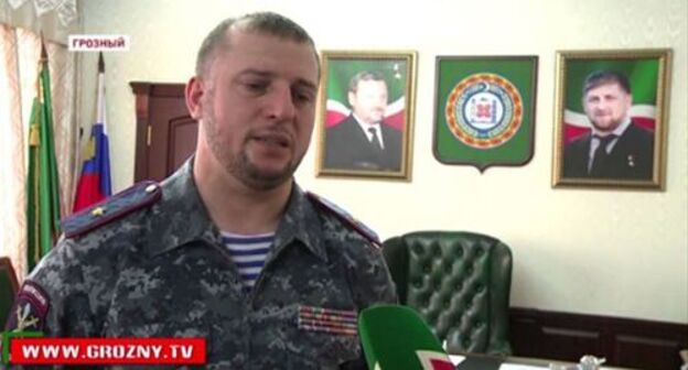 Apti Alaudinov. Screenshot of the video by the "Grozny" TV channel https://www.youtube.com/watch?v=IUkgXbQ1vOY Apti Alaudinov. Screenshot of the video by the "Grozny" TV channel https://www.youtube.com/watch?v=IUkgXbQ1vOY