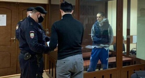 Said-Mukhammad Djumaev (on the right) in the courtroom. Photo by the press service of the Presnensky District Court Said-Mukhammad Djumaev (on the right) in the courtroom. Photo by the press service of the Presnensky District Court