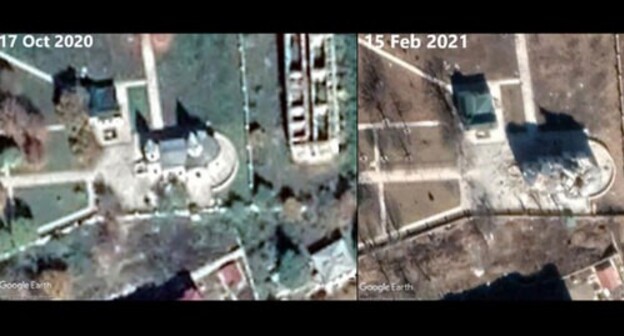 The Cathedral in Shushi (the Azerbaijani name is Shusha). Screenshot of Varuzhan Gegamyan's post on Facebook https://www.facebook.com/photo/?fbid=10223316120401531&set=a.10200709457249081 The Cathedral in Shushi (the Azerbaijani name is Shusha). Screenshot of Varuzhan Gegamyan's post on Facebook https://www.facebook.com/photo/?fbid=10223316120401531&set=a.10200709457249081
