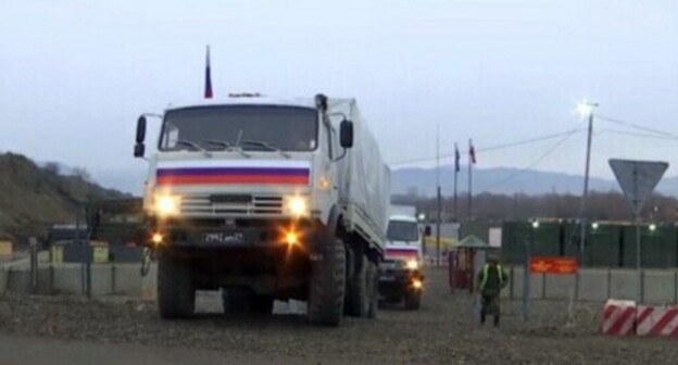 Russian militaries escort a convoy of trucks in Nagorno-Karabakh. Photo by the press service of the Russian Ministry of Defence http://mil.ru/russian_peacekeeping_forces/news/more.htm?id=12348295@egNews Russian militaries escort a convoy of trucks in Nagorno-Karabakh. Photo by the press service of the Russian Ministry of Defence http://mil.ru/russian_peacekeeping_forces/news/more.htm?id=12348295@egNews