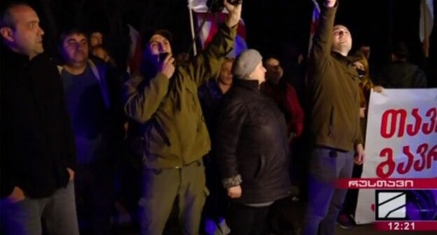 Supporters of Nika Meliya held a rally in Rustavi. Screenshot of the video https://www.rustavi2.ge/ka/news/194209 Supporters of Nika Meliya held a rally in Rustavi. Screenshot of the video https://www.rustavi2.ge/ka/news/194209