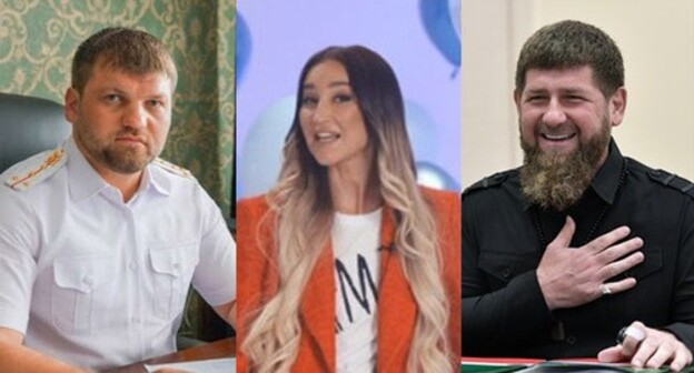 Idris Cherkhigov, Olga Buzova, Ramzan Kadyrov. Photo collage prepared by the Caucasian Knot Idris Cherkhigov, Olga Buzova, Ramzan Kadyrov. Photo collage prepared by the Caucasian Knot