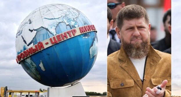 A stele installed at the entrance to Grozny. Ramzan Kadyrov. Photo by Dalibor Z. Chvatal https://commons.wikimedia.org/wiki/Category:Grozny, Ramzan Kadyrov's press service https://vk.com/ramzan. Collage by the "Caucasian Knot" A stele installed at the entrance to Grozny. Ramzan Kadyrov. Photo by Dalibor Z. Chvatal https://commons.wikimedia.org/wiki/Category:Grozny, Ramzan Kadyrov's press service https://vk.com/ramzan. Collage by the "Caucasian Knot"