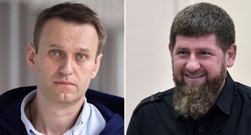 Alexei Navalny and Ramzan Kadyrov. Photo courtesy of Navalny's official website Alexei Navalny and Ramzan Kadyrov. Photo courtesy of Navalny's official website
