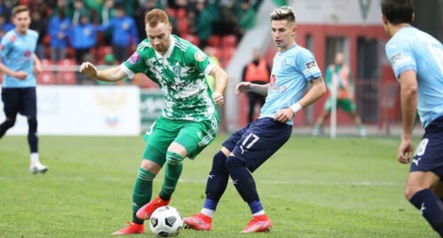 A match between the teams of the “Akhmat” and “Krylya Sovetov” FCs. Grozny, April 21, 2021. Photo by the press service of the “Akhmat” Football Club http://fc-akhmat.ru/news/ A match between the teams of the “Akhmat” and “Krylya Sovetov” FCs. Grozny, April 21, 2021. Photo by the press service of the “Akhmat” Football Club http://fc-akhmat.ru/news/