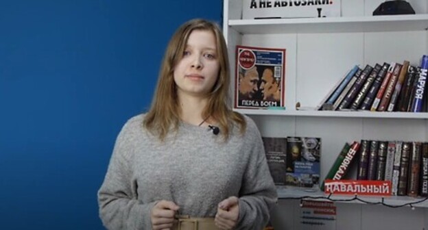 Maria Khudoyarova. Screenshot of the video by Alexei Navalny's office in Volgograd https://www.youtube.com/watch?v=SSAuyriNGR0&feature=emb_logo Maria Khudoyarova. Screenshot of the video by Alexei Navalny's office in Volgograd https://www.youtube.com/watch?v=SSAuyriNGR0&feature=emb_logo