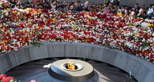 Tsitsernakaberd, the Armenian Genocide memorial complex. Photo by Tigran Petrosyan for the "Caucasian Knot" Tsitsernakaberd, the Armenian Genocide memorial complex. Photo by Tigran Petrosyan for the "Caucasian Knot"