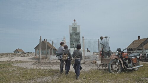 Screenshot of the film "Ostrov – Lost Island" about the Chechen Island in Makhachkala Screenshot of the film "Ostrov – Lost Island" about the Chechen Island in Makhachkala
