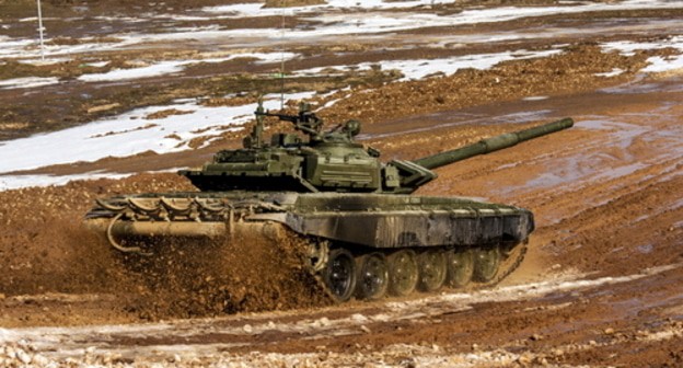 Tank at a military training ground. Photo: press service of the Ministry of Defence of Russia Tank at a military training ground. Photo: press service of the Ministry of Defence of Russia