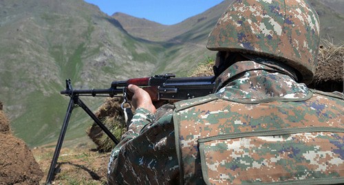An Armenian soldier. Photo by the press service of the Armenian Ministry of Defence https://www.mil.am/ru/news/9372 An Armenian soldier. Photo by the press service of the Armenian Ministry of Defence https://www.mil.am/ru/news/9372