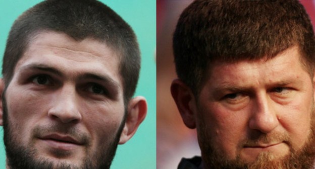 Khabib Nurmagomedov (left) and Ramzan Kadyrov. Collage made by the Caucasian Knot. Photo: REUTERS/Christopher Pike Khabib Nurmagomedov (left) and Ramzan Kadyrov. Collage made by the Caucasian Knot. Photo: REUTERS/Christopher Pike