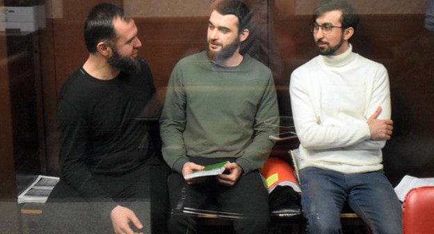 Abubakar Rizvanov, Abdulmumin Gadjiev, Kemal Tambiev (from left to right), April 29, 2021. Photo by Konstantin Volgin for the "Caucasian Knot" Abubakar Rizvanov, Abdulmumin Gadjiev, Kemal Tambiev (from left to right), April 29, 2021. Photo by Konstantin Volgin for the "Caucasian Knot"