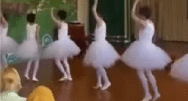Theatrical performance in the Makhachkala Lyceum. Screenshot from video posted by Ruslan Kurbanov on YouTube Theatrical performance in the Makhachkala Lyceum. Screenshot from video posted by Ruslan Kurbanov on YouTube