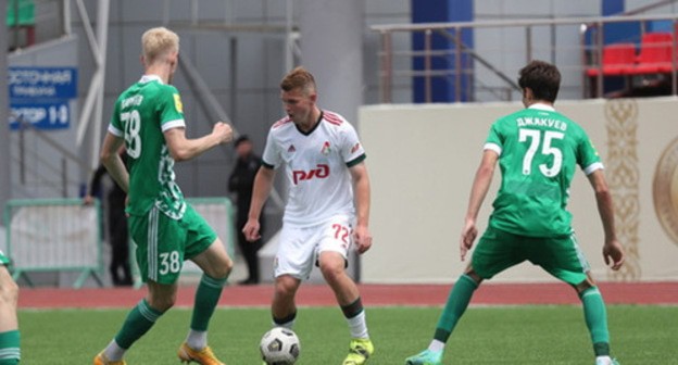 A football match between the “Akhmat” and “Lokomotiv” teams. Photo: official website of the 'Lokomotiv' club, http://www.fclm.ru/ru A football match between the “Akhmat” and “Lokomotiv” teams. Photo: official website of the 'Lokomotiv' club, http://www.fclm.ru/ru