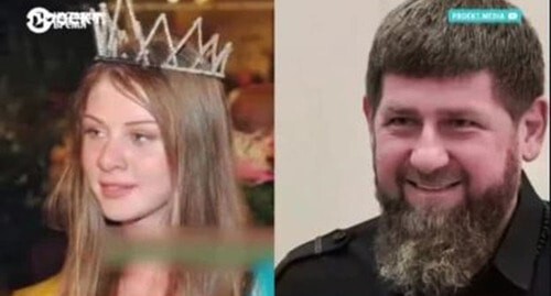 Fatima Khazueva and Ramzan Kadyrov. Screenshot of the video https://www.kavkazr.com/a/ne-sekret-chto-ona-supruga-kadyrova-v-respublike-eto-vse-znayut-chechenskiy-bloger-abdurahmanov-o-rassledovanii-proekta/31194675.html Fatima Khazueva and Ramzan Kadyrov. Screenshot of the video https://www.kavkazr.com/a/ne-sekret-chto-ona-supruga-kadyrova-v-respublike-eto-vse-znayut-chechenskiy-bloger-abdurahmanov-o-rassledovanii-proekta/31194675.html