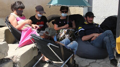 Participants of a hunger strike in Tbilisi. June 5, 2021. Photo by Inna Kukudjanova for the "Caucasian Knot" Participants of a hunger strike in Tbilisi. June 5, 2021. Photo by Inna Kukudjanova for the "Caucasian Knot"