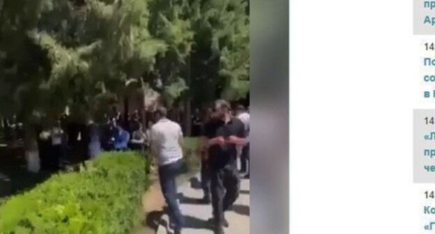 A man detained during rally, June 7, 2021. Screenshot: http://www.panorama.am/ru/news/2021/06/07/Никол-предатель/2514495 A man detained during rally, June 7, 2021. Screenshot: http://www.panorama.am/ru/news/2021/06/07/Никол-предатель/2514495