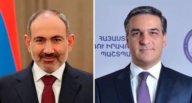 Nikol Pashinyan, Arman Tatoyan. Photo: press service of the Armenian government, http://www.gov.am, press service of the Ombudsman of Armenia, http://ombuds.am. Collage made by the Caucasian Knot Nikol Pashinyan, Arman Tatoyan. Photo: press service of the Armenian government, http://www.gov.am, press service of the Ombudsman of Armenia, http://ombuds.am. Collage made by the Caucasian Knot