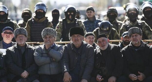 Participants of a rally in Magas. Photo: REUTERS/Maxim Shemetov Participants of a rally in Magas. Photo: REUTERS/Maxim Shemetov