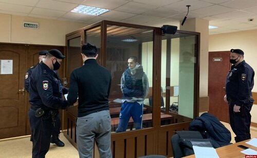 Said-Mukhammad Djumaev in a courtroom. Photo: press service of the Tverskoi Court of Moscow Said-Mukhammad Djumaev in a courtroom. Photo: press service of the Tverskoi Court of Moscow
