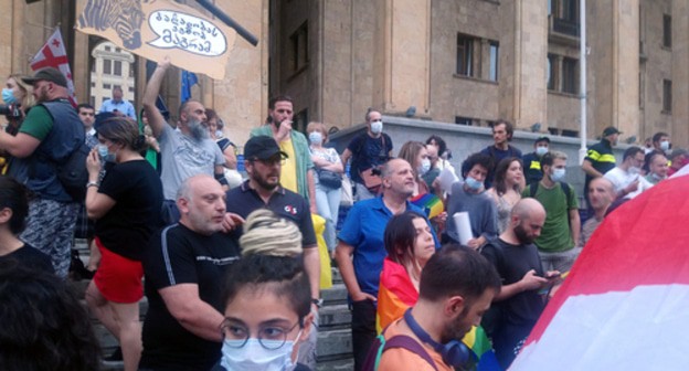 A rally to support journalists. Tbilisi, July 6, 2021. Photo by Beslan Kmuzov for the "Caucasian Knot" A rally to support journalists. Tbilisi, July 6, 2021. Photo by Beslan Kmuzov for the "Caucasian Knot"