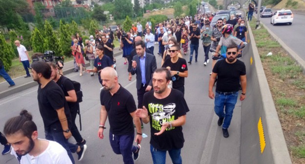 A march in memory of Lekso Lashkarava in Tbilisi. July 14, 2021. Photo by Beslan Kmuzov for the "Caucasian Knot" A march in memory of Lekso Lashkarava in Tbilisi. July 14, 2021. Photo by Beslan Kmuzov for the "Caucasian Knot"