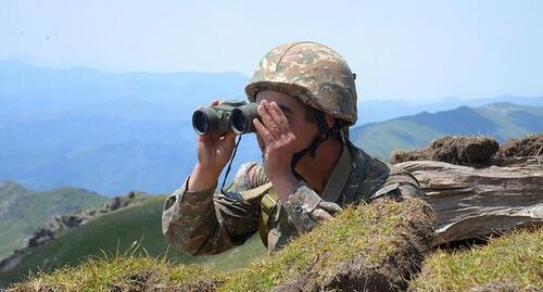An Armenian soldier on the border. Photo by the Armenian Ministry of Defence mil.am An Armenian soldier on the border. Photo by the Armenian Ministry of Defence mil.am