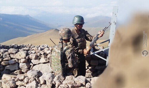 Armenian serviceman at combat positions. Photo: press service of the Ministry of Defence of Armenia Armenian serviceman at combat positions. Photo: press service of the Ministry of Defence of Armenia