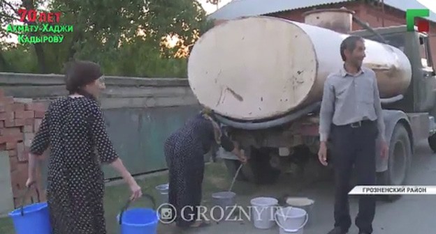 Screenshot from a video about the help to villagers in Chechnya with the supply of water as part of a charity event held by the Kadyrov Foundation, http://www.instagram.com/p/CRhJo0qjez3/ Screenshot from a video about the help to villagers in Chechnya with the supply of water as part of a charity event held by the Kadyrov Foundation, http://www.instagram.com/p/CRhJo0qjez3/