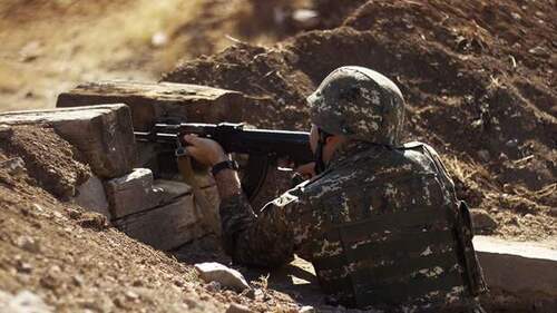 An Armenian soldier. Photo by the press service of the Armenian Ministry of Defence An Armenian soldier. Photo by the press service of the Armenian Ministry of Defence