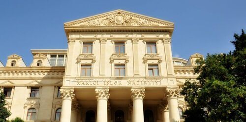 The building of the Azerbaijani Ministry of Foreign Affairs (MFA). Photo by the press service of the Azerbaijani MFA The building of the Azerbaijani Ministry of Foreign Affairs (MFA). Photo by the press service of the Azerbaijani MFA