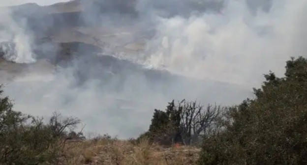 Fire in mountains of Armenia. Photo: press service of the Foundation for the Preservation of Wildlife and Cultural Assets Fire in mountains of Armenia. Photo: press service of the Foundation for the Preservation of Wildlife and Cultural Assets