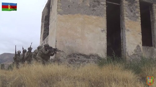 Azerbaijani-Turkish military exercises in the Lachin Corridor. Screenshot of the video on YouTube of the Azerbaijani Ministry of Defence https://www.youtube.com/watch?v=0hC6FjdBauk Azerbaijani-Turkish military exercises in the Lachin Corridor. Screenshot of the video on YouTube of the Azerbaijani Ministry of Defence https://www.youtube.com/watch?v=0hC6FjdBauk