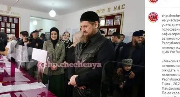Election in Chechnya. Screenshot: http://www.instagram.com/p/CT7Q0xdM9b9/ Election in Chechnya. Screenshot: http://www.instagram.com/p/CT7Q0xdM9b9/