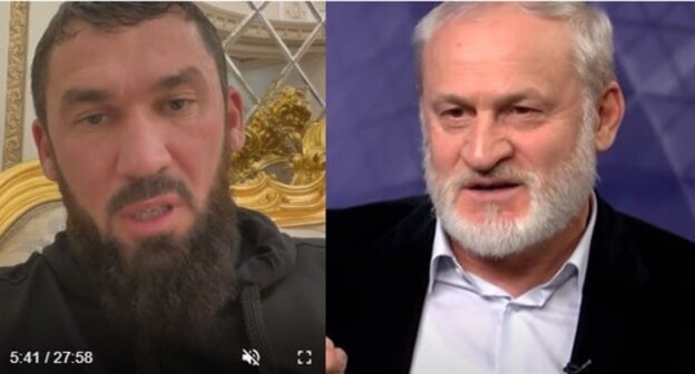 Magomed Daudov (on the left) and Akhmed Zakaev. Collage by the "Caucasian Knot". Screenshots: https://www.instagram.com/tv/CUIt8KHKCMQ/ "Nastoyaschee vremya" (Current Time) https://www.youtube.com/watch?v=qNbQTEQ4mqs Magomed Daudov (on the left) and Akhmed Zakaev. Collage by the "Caucasian Knot". Screenshots: https://www.instagram.com/tv/CUIt8KHKCMQ/ "Nastoyaschee vremya" (Current Time) https://www.youtube.com/watch?v=qNbQTEQ4mqs