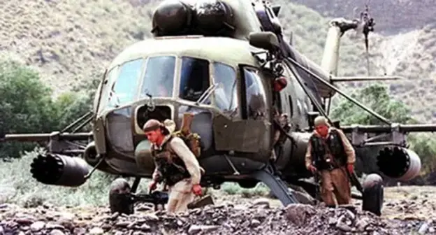 Special forces in the Botlikh District of Dagestan, August 25, 1999. Photo: http://www.aeronautics.ru/chechnya/cgallery.htm Special forces in the Botlikh District of Dagestan, August 25, 1999. Photo: http://www.aeronautics.ru/chechnya/cgallery.htm