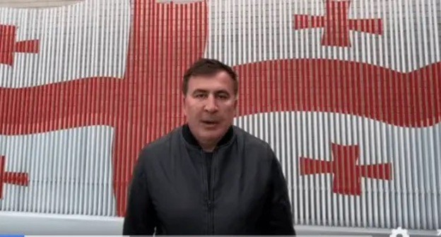 Screenshot of video posted in Saakashvili's Facebook account, September 27, 2021. http://fb.watch/8jaaOTeSGP/ Screenshot of video posted in Saakashvili's Facebook account, September 27, 2021. http://fb.watch/8jaaOTeSGP/