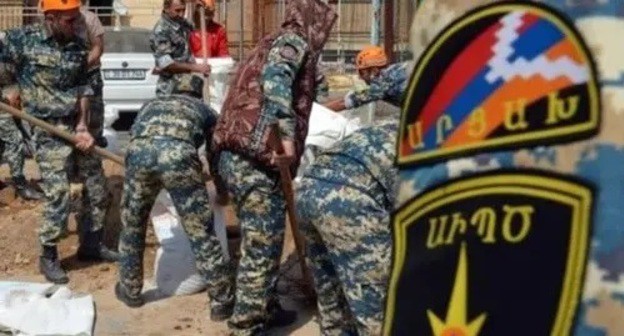 Karabakh rescuers. Photo from the Facebook account of the Nagorno-Karabakh Emergency Service Karabakh rescuers. Photo from the Facebook account of the Nagorno-Karabakh Emergency Service
