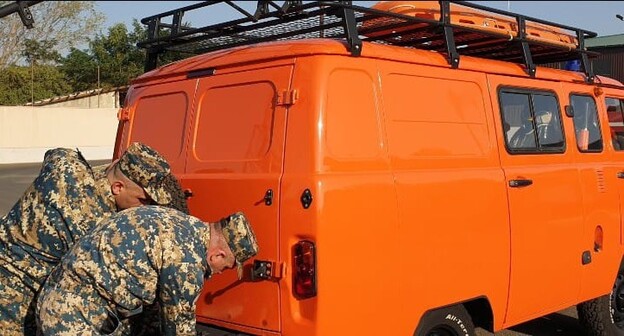 Karabakh rescuers searching for bodies and remains of militaries. Photo: Facebook / ԱՀ ՆԳՆ արտակարգ իրավիճակների պետական ծառայություն Karabakh rescuers searching for bodies and remains of militaries. Photo: Facebook / ԱՀ ՆԳՆ արտակարգ իրավիճակների պետական ծառայություն