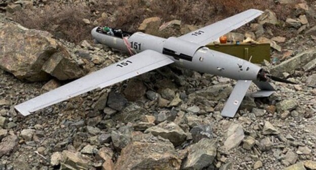 Azerbaijani drone. Photo: Artsakh Defense Army / Twitter Azerbaijani drone. Photo: Artsakh Defense Army / Twitter