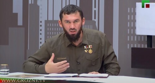 Magomed Daudov. Screenshot of the video by the Grozny TV channel https://www.youtube.com/watch?v=Vb0X4qU8nvQ&t=7374s Magomed Daudov. Screenshot of the video by the Grozny TV channel https://www.youtube.com/watch?v=Vb0X4qU8nvQ&t=7374s