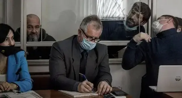 Vadim Cheldiev talks to his advocate, October 27, 2021. Photo by Konstantin Volgin for the Caucasian Knot Vadim Cheldiev talks to his advocate, October 27, 2021. Photo by Konstantin Volgin for the Caucasian Knot