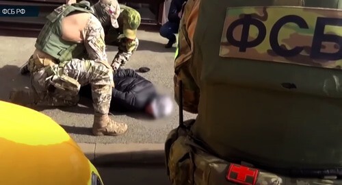 The arrest of the man who was preparing a terror act. Screenshot of the video https://www.youtube.com/watch?v=JhuKTHFPrxA The arrest of the man who was preparing a terror act. Screenshot of the video https://www.youtube.com/watch?v=JhuKTHFPrxA
