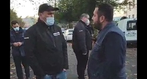 Participants of the conflict in the Chkondid diocese. Screenshot of the video https://www.facebook.com/100065517498769/videos/392501639240616/?t=0 Participants of the conflict in the Chkondid diocese. Screenshot of the video https://www.facebook.com/100065517498769/videos/392501639240616/?t=0